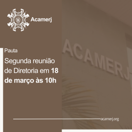 Imagem sobre, Pauta da segunda reunião de Diretoria